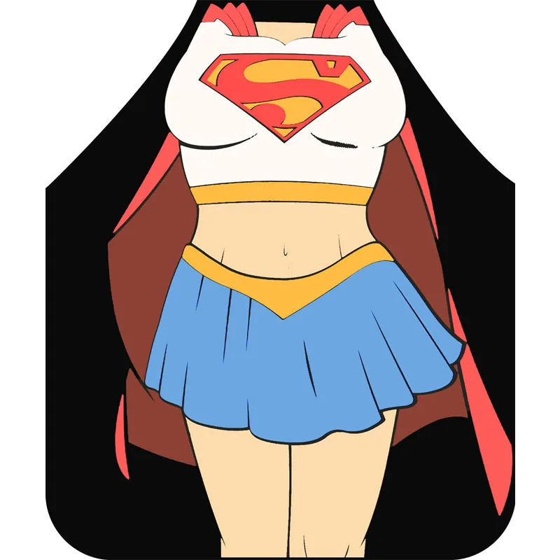 10 цветов Забавный 3D мультяшный Кухонный Фартук с цифровой печатью сексуальный