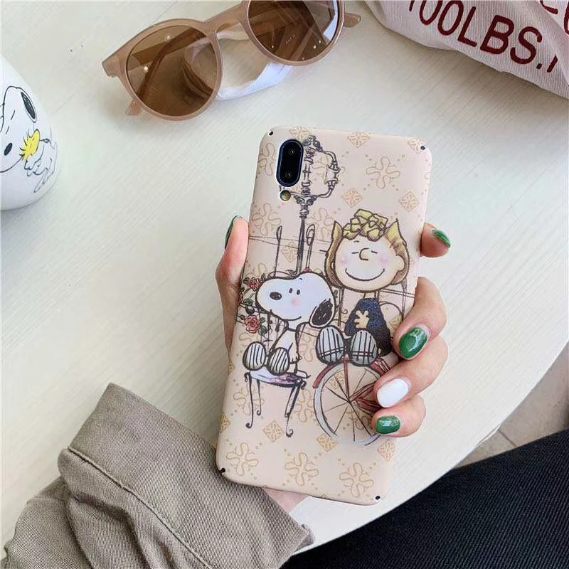 MORINBOiPhone6 ​​/ 6p / 7/8 PLUS cute cartoon Charlie and Snoopy X XR XS MAX mobile phone case anti-fall |