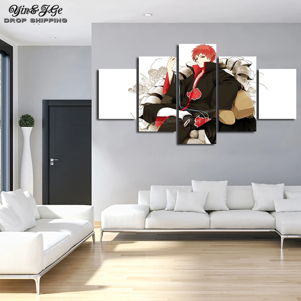 Украшение для дома холст HD Akatsuki картины 5 шт. настенная живопись аниме Наруто