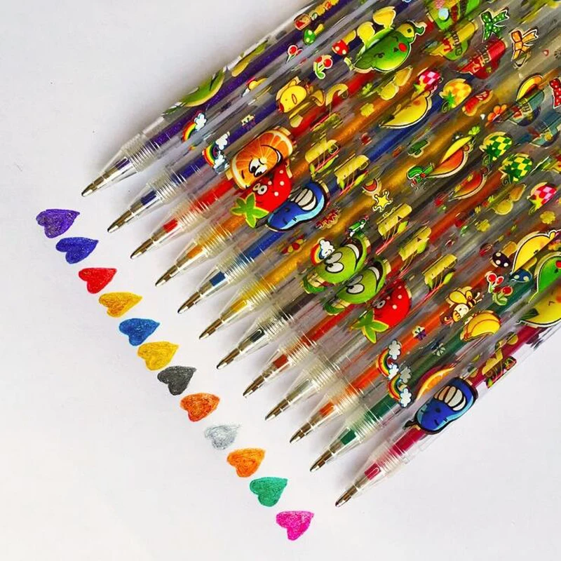 

Необычная ручка для творчества, 12 цветов, флэш-ручка, школьные принадлежности, призовые ручки, карандаши, товары для письма, маркер, фломасте...