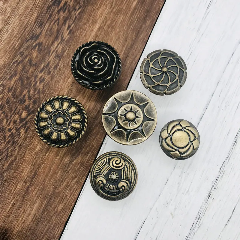 Ручка для мебели и дверной ручки из цинкового сплава в стиле ретро|Ручки шкафа| |