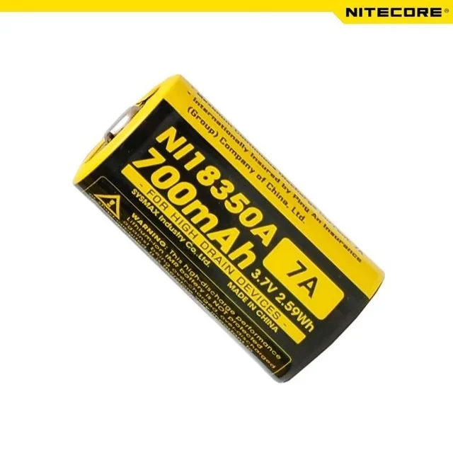 Аккумулятор Nitecore NI18350A IMR 18350 IMR18350 700 мА · ч 7A для высокой емкости - Цена: 767.15