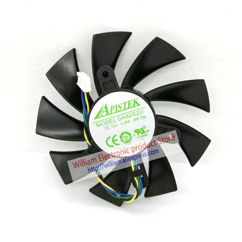 GA92S2U PFTA DC12V 0.46A для ZOTAC GTX 1070Ti 1080Ti мини видеокарта вентилятор охлаждения