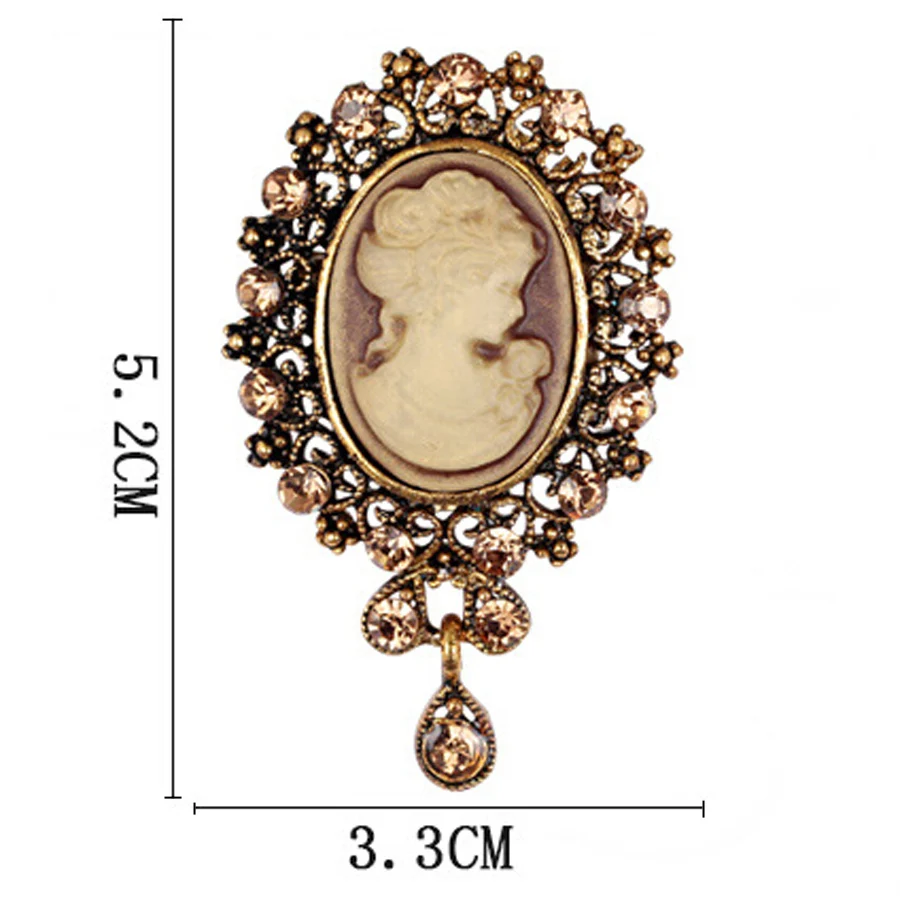 Винтаж Красота Аватар с украшением в виде кристаллов броши Bijoux (украшения своими