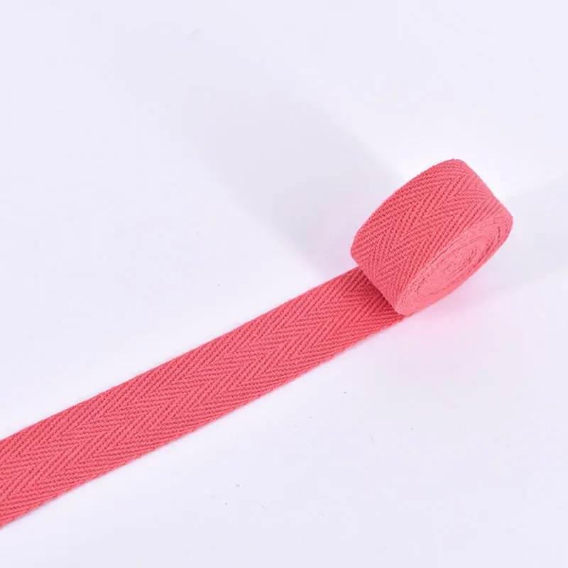 Watermelon red 10 м/лот 1,5 см Мульти Цвет шевронная лента, тесьма тканая хлопчатобумажная швейная оверлок ткань ремень DIY Аксессуары LX582 - Цвет: Watermelon red
