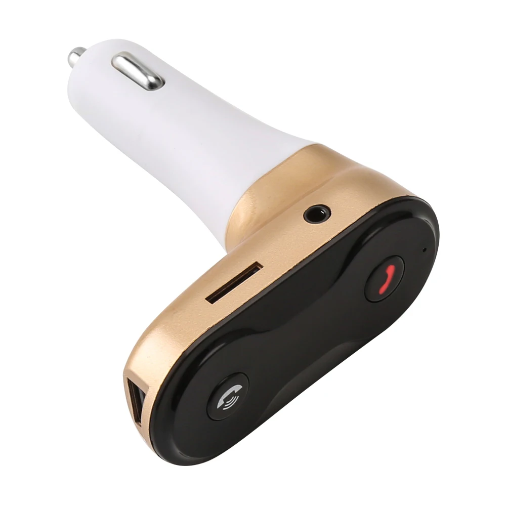 4-в-1 Hands Free Беспроводной Bluetooth FM передатчик G7+ AUX модулятор Автомобильный комплект MP3 плеер SD USB ЖК-дисплей автомобильные аксессуары