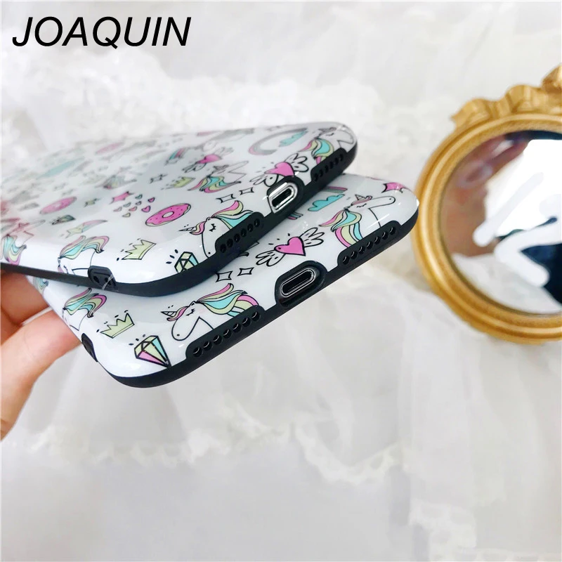 2018 новый роскошный мультяшный Единорог Телефон чехол для iPhone 6 S 7 8 plus X XR XS MAX