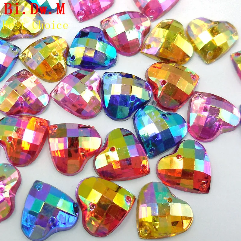 Удивительные Стразы для ручного шитья в форме сердца желтые красные синие