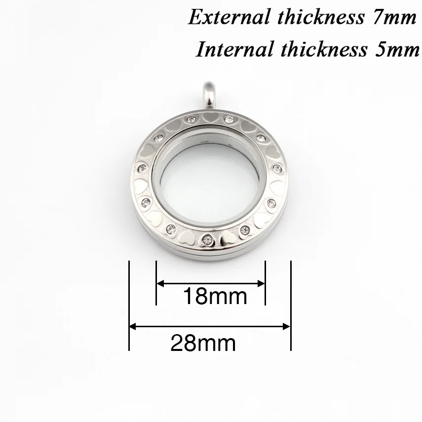 URSJEWELRY плавающая подвеска, медальон 28 мм Твист открытый 316L нержавеющая сталь Стекло Медальоны живой памяти ожерелье