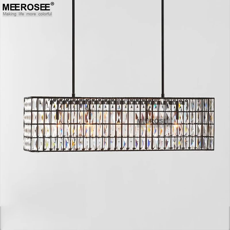 Прямоугольные хрустальные люстры светильник подвесное освещение для ресторана