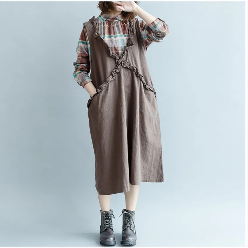 Летнее женское платье большого размера с v образным вырезом черное хаки