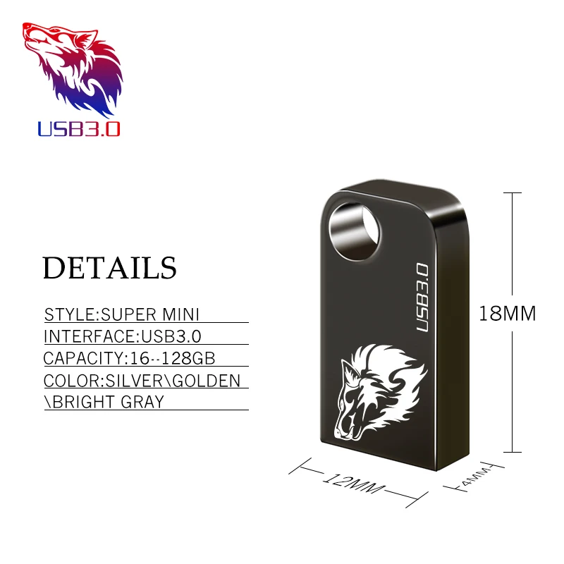 Супер мини USB флеш накопитель 3 0 128 ГБ 64 32 16 8 память usb флешка водонепроницаемый