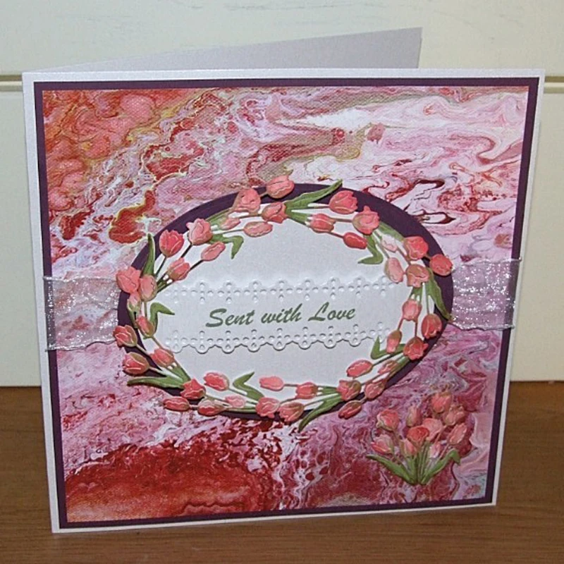 Цветок лаванды лилия тюльпан роза металлические режущие штампы трафареты для