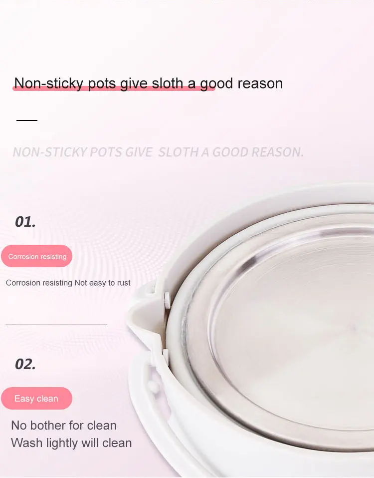 Mini Portable Foldable Electric Multifunctional Steaming Stewing Hot Pot 2 In 1 Silica Gel Saucepot Electric Kettle& Steamer
