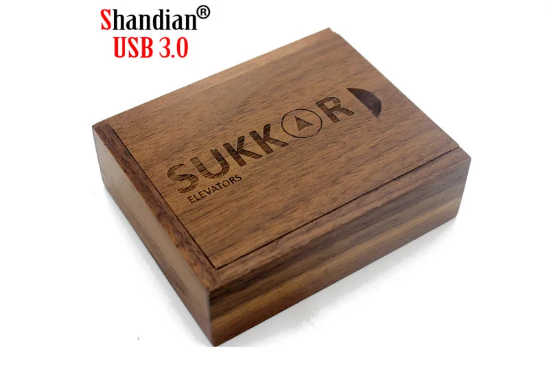 SHANDIAN USB 3,0 логотип на заказ Деревянный Сердце USB+ коробка флэш-накопитель Флешка 32 ГБ 16 ГБ 8 ГБ карта памяти Фотография Свадебные подарки