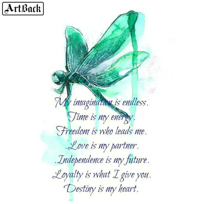 Алмазная 5d живопись со стрекозой много типов акварель полная выкладка мозаика