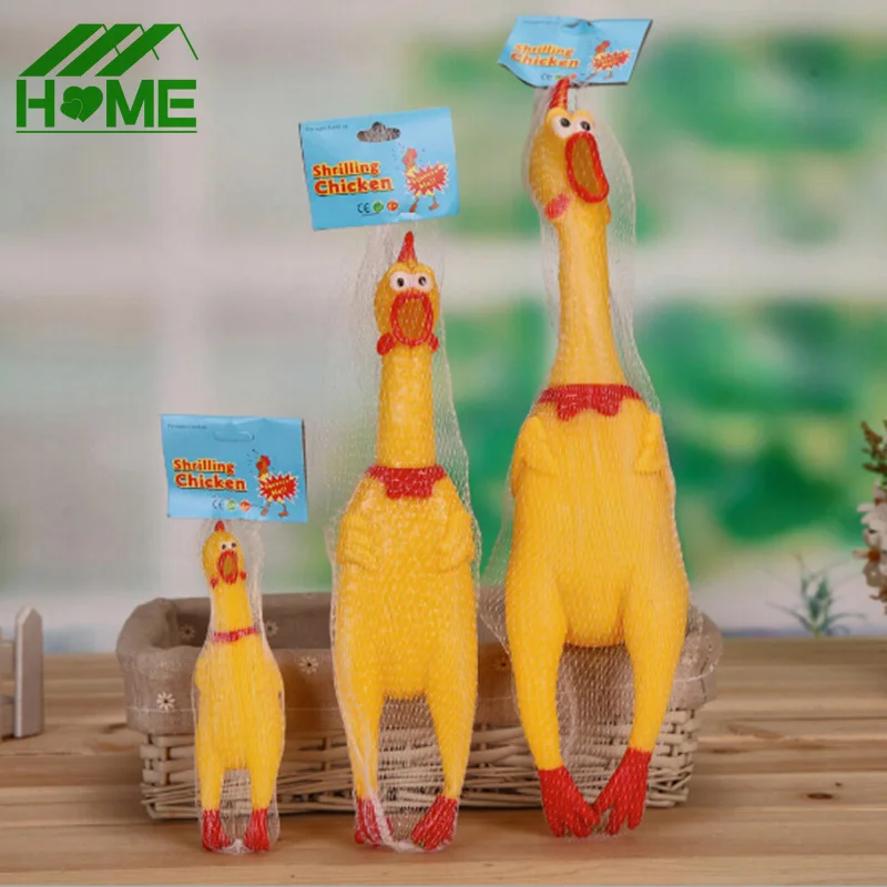 Желтая Пластиковая курица игрушки для домашних животных 17 см 31 41 Squeak пищалка