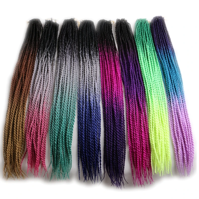 Desire for hair, 1 упаковка, 24 дюйма, 100 г, 24 пряди, Омбре, цвет, предварительно петля, вязанные, синтетические, 2X тонкие, Сенегальские, скрученные, косички для волос