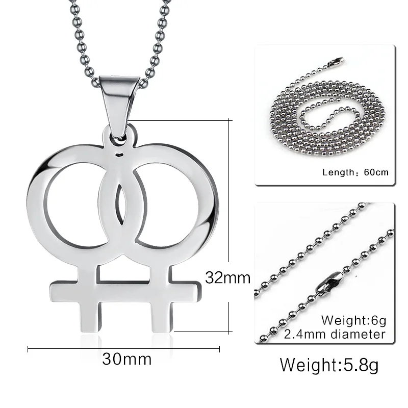 Женская обувь для пары со женский символ кулон ожерелье из нержавеющей стали