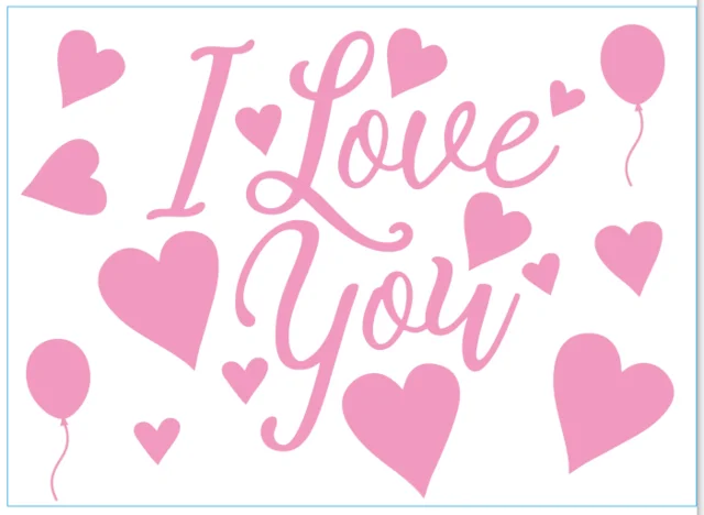 pink I love you 1 шт. Bobo наклейка в виде шара пузырьковый прозрачный гелий воздушный шар День рождения украшение Свадьба День святого Валентина детский душ вечерние сувениры - Цвет: pink I love you