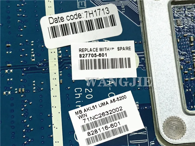 Для hp 15-AF Материнская плата ноутбука 827705-601 827705-501 827705-001 аккумулятор большой емкости ABL51 LA-C781P A6-5200 тестирование