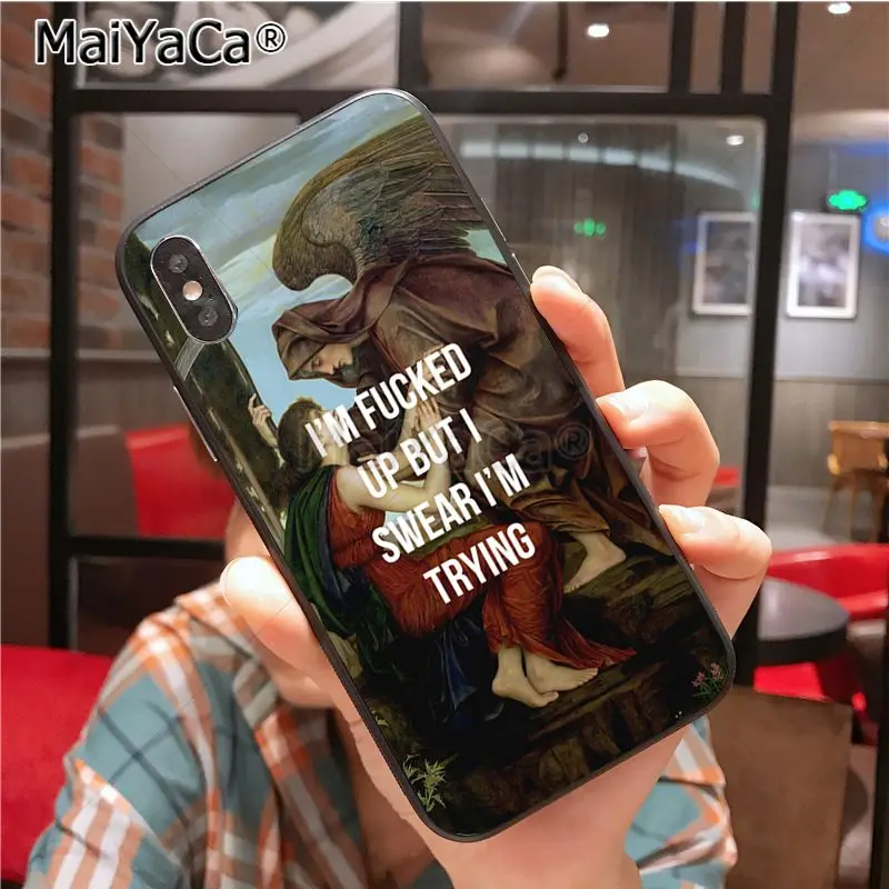 7 MaiYaCa картины лирика чехол для телефона для iphone 11 Pro X XS XR XS MAX 8 7 6 6S Plus 5 5S SE cass - Color: 7