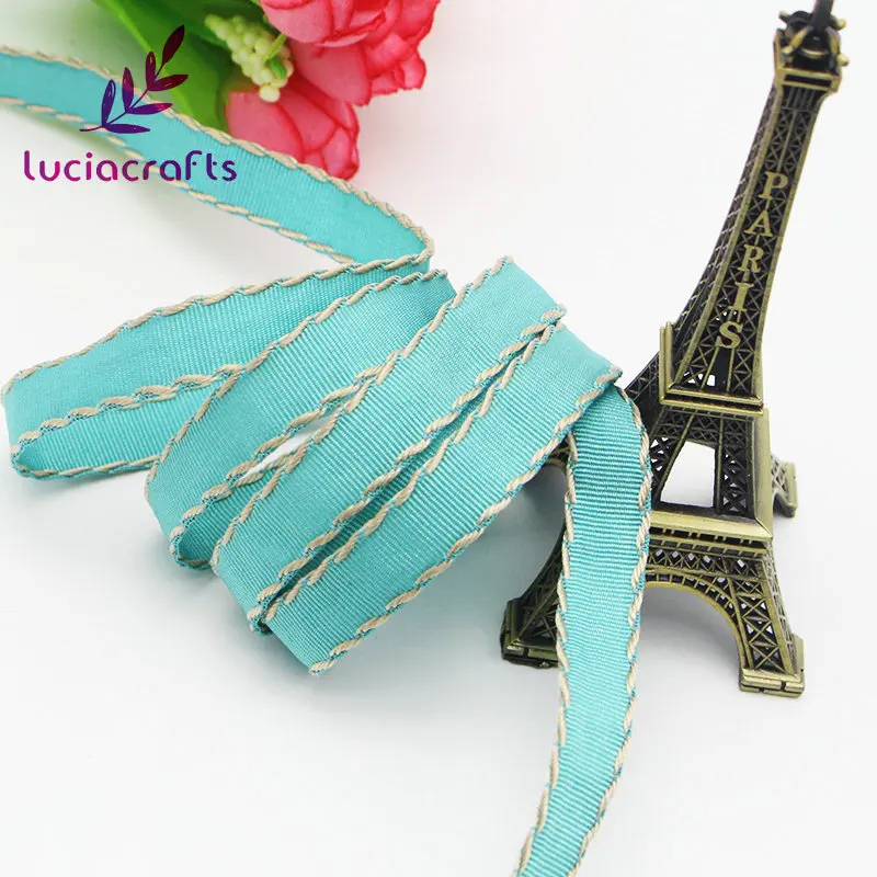 Lucia crafts, 5 ярдов/10 ярдов, 10 мм, разные цвета на выбор, корсажная лента, банты с краем, вечерние украшения, подарок, ремесло, T0402