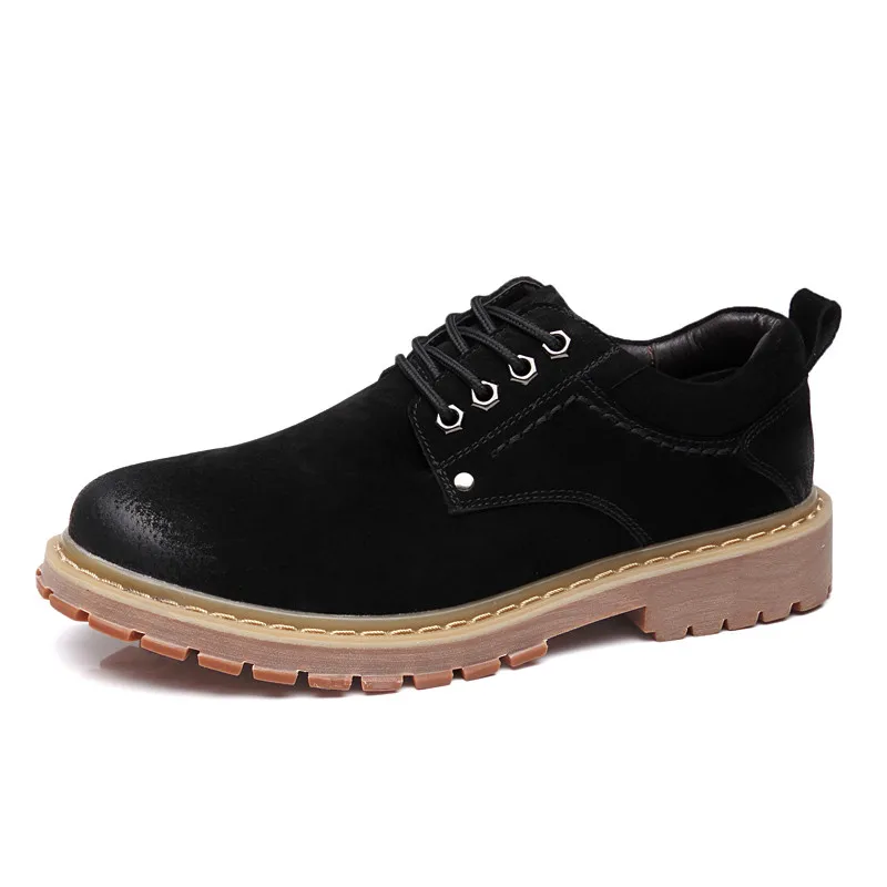 Men Casual Leather Shoes Martins Work Safety Winter Waterproof Ankle Botas | Обувь