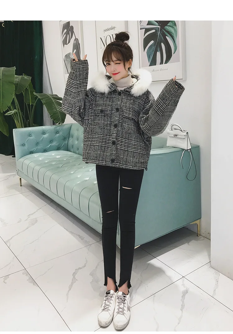 Casual Women outerwear winter clothing fashion warm woolen blends female elegant Single Breasted woolen coat Women mujer Y720