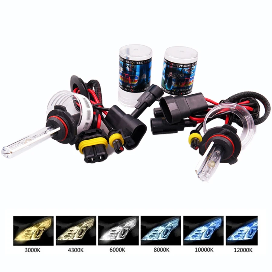 Ксеноновые лампы hid 2 шт. 35 Вт 55 12 В H1 H3 H7 H8 H9 H10 9005 9006 H27 ксеноновые 4300K 3000K 6000K