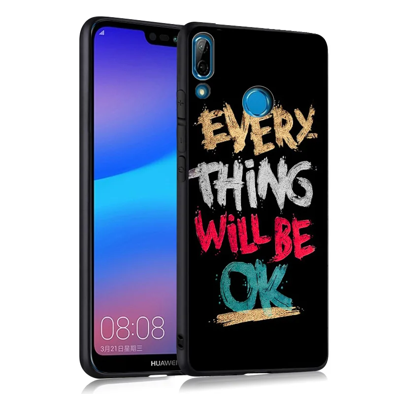 Huawei P20 P30 Lite чехол черный 3D рельефный для Pro Чехол Силиконовый мультяшный TPU P 20 30 |