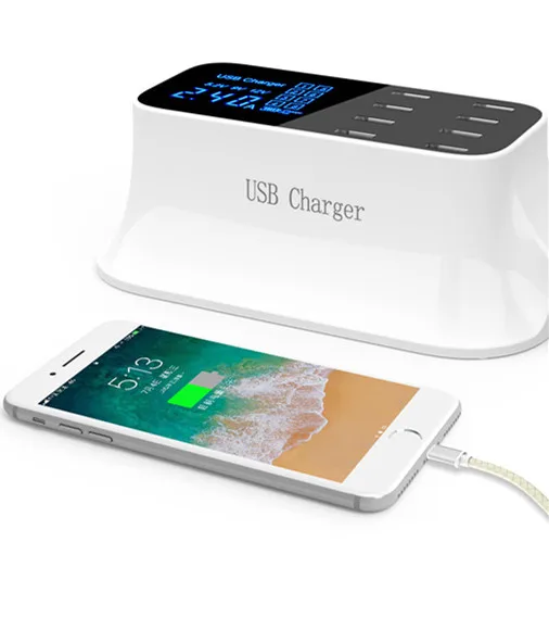 Универсальное умное зарядное USB устройство с 8 портами док станция со