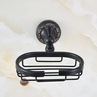 black oil rubbed brass beautiful pattern carved art flower wall mounted bathroom accessory soap dish holder aba455