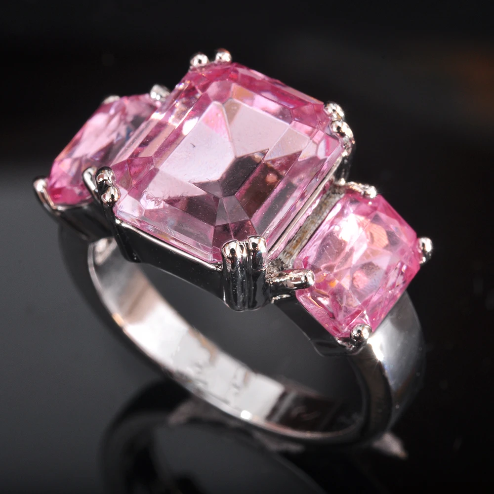 Новое Осеннее кольцо в виде льва с розовым цирконием и серебряным покрытием