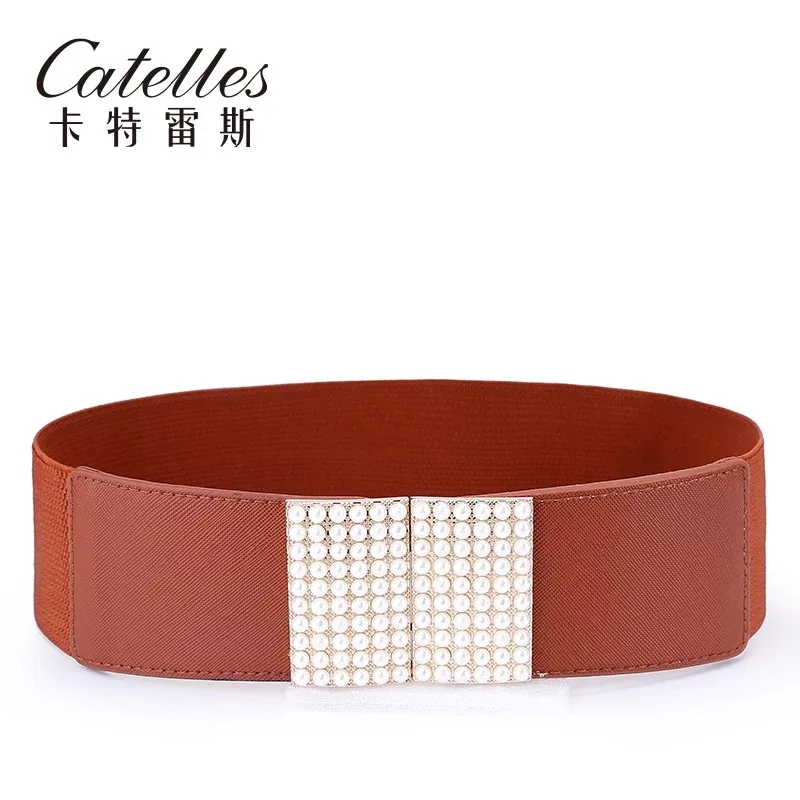 Пояс женский эластичный украшенный жемчугом высокого качества|cummerbund|cummerbund