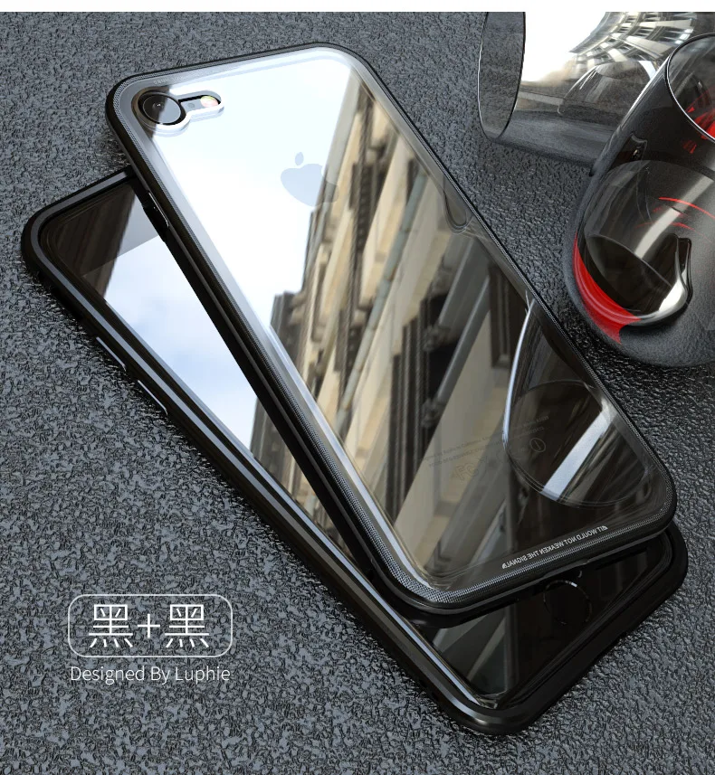 Роскошный Металлический Чехол-бампер для Apple iPhone 7, 8, закаленное покрытие, алюминиевый чехол для iPhone 8 plus, 7plus