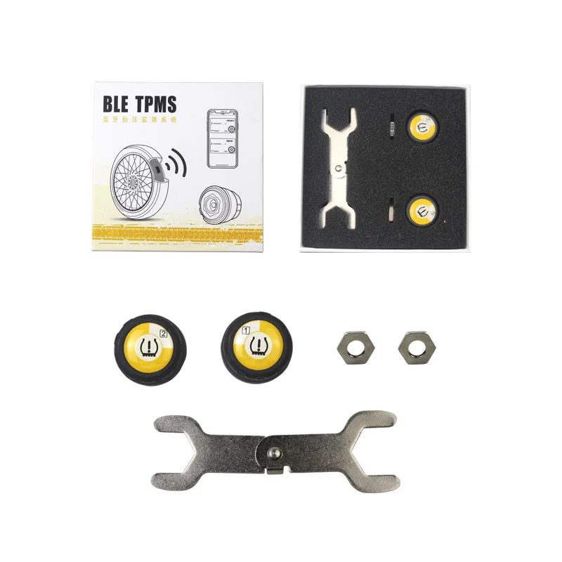 TPMS мотоцикл Bluetooth контроль давления в шинах для IOS/Android 2 внешние датчики с