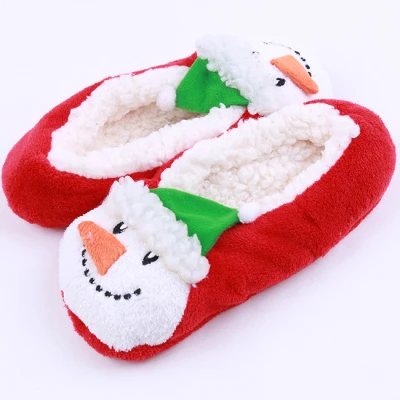 style 5 Snowman Короткие плюшевые зимние тапочки; женские хлопковые домашние тапочки для спальни; мягкие бархатные домашние тапочки; женская обувь на плоской подошве - Цвет: style 5 Snowman