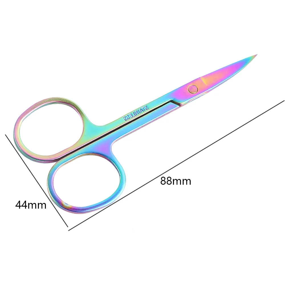 Новые профессиональные женские портативные ножницы для стрижки бровей из