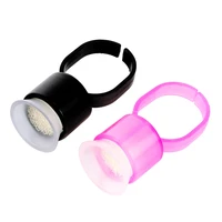 100pcs tattoo ink black pink cap ring pigment ring cup with sponge tattoo accessories microblading pigment holder clean