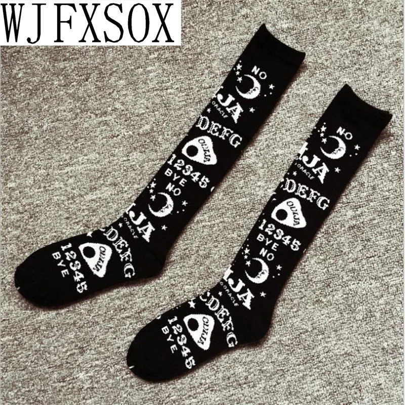 WJFXSOX новые черные Мультяшные женские носки дышащие абсорбирующие хлопковые Гольфы Женские персональные Meias женские Harajuku носки из конопляного волокна