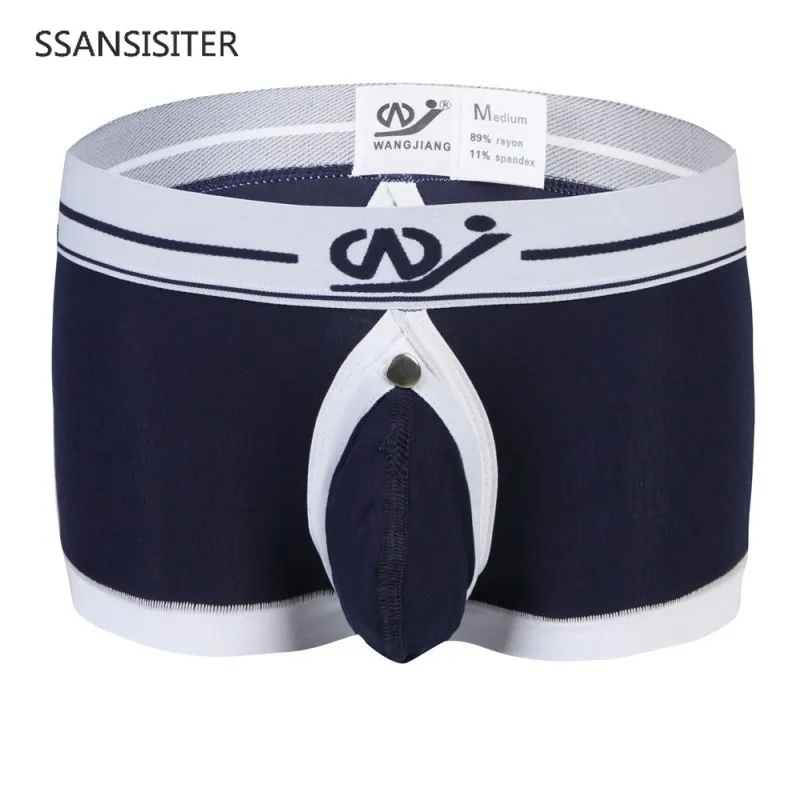 Мужское нижнее белье мягкие хлопковые дышащие трусы-боксеры с открытой