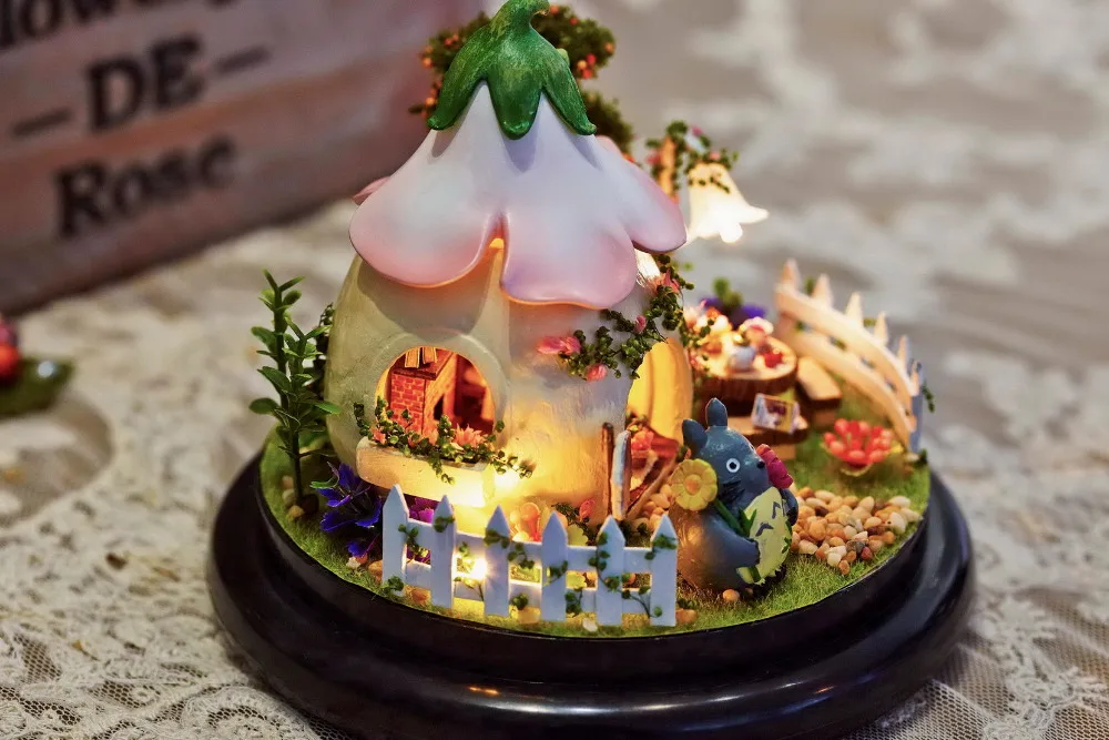 CUTEBEE кукольный дом Миниатюрный DIY кукольный домик с деревянная мебель для дома игрушки для детей подарок на день рождения B21