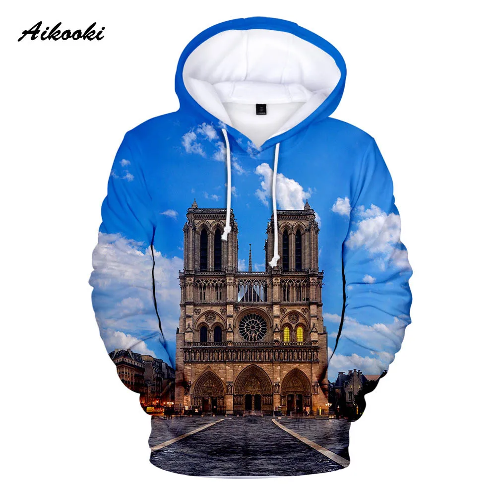 Aikooki Notre Dame de Парижские толстовки мужские/женские мужские с капюшоном s Forever Paris