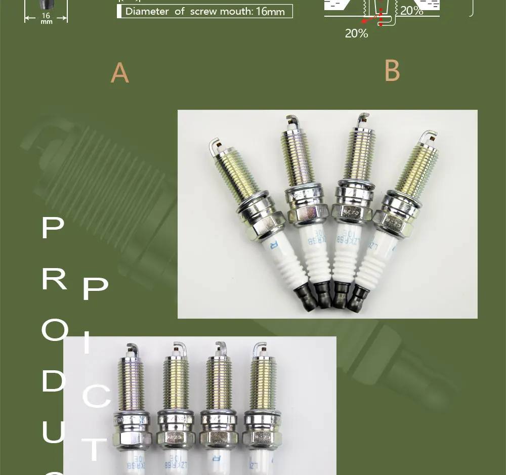 4x 18855-10060 LZKR6B-10E Авто зажигание 1885510060 LZKR6B10E свечи зажигания для HYUNDAI KIA 18855 10060 LZKR6B 10E SILZKR6B-10E