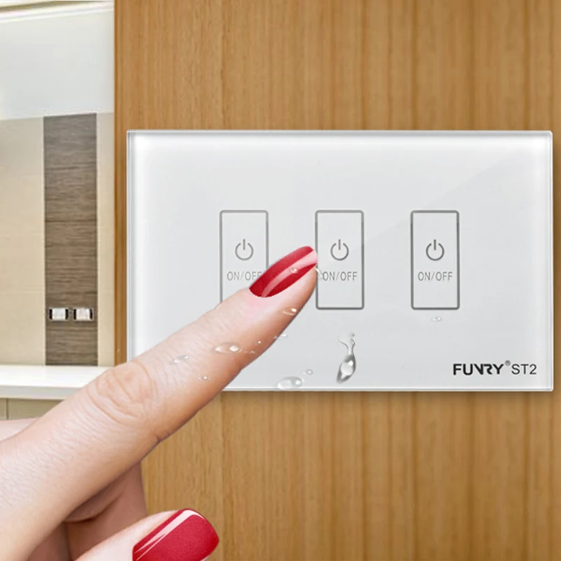 Сенсорный выключатель ST2 настенный светильник стандарт США 3 Gang 1 Way дистанционное