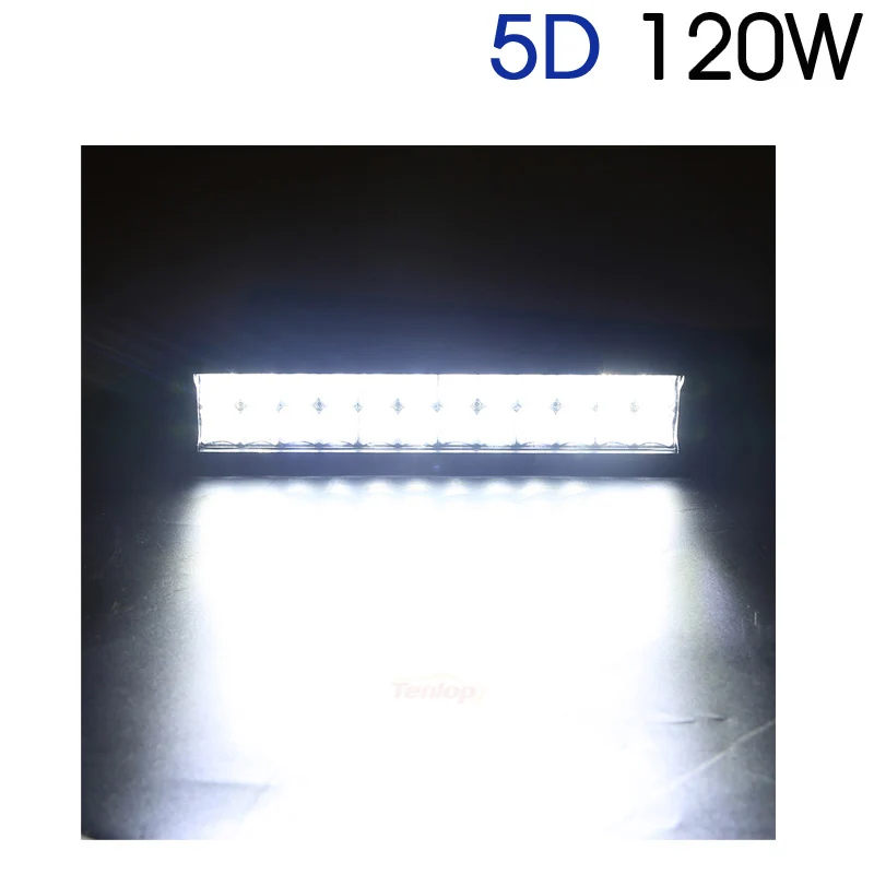 12 inch 120W ATV UTV 4X4 offroad truck lighting waterproof two rows 5D LED light bar work 12V 24V | Автомобили и мотоциклы