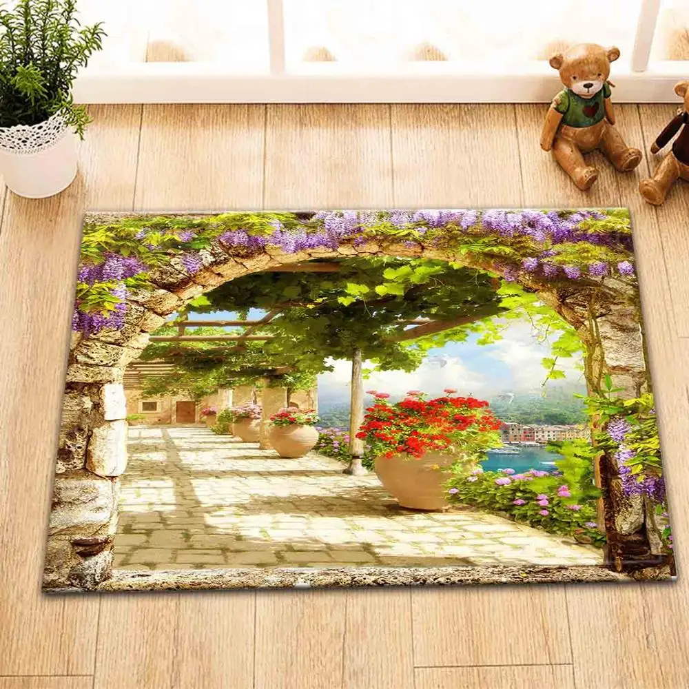 scenery 10248 LB 60*40 афро прическа девушка афро американский женщина ванная комната двери пол коврики кухня спальня туалет ковры для детей гостиная - Цвет: scenery 10248