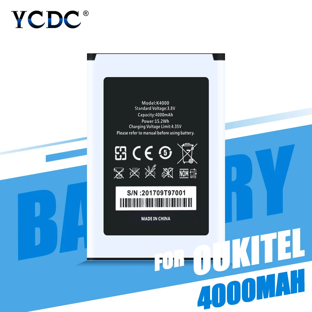 Высококачественный аккумулятор 4000 мАч 3 8 в для Oukitel K4000 мобильный телефон сменные