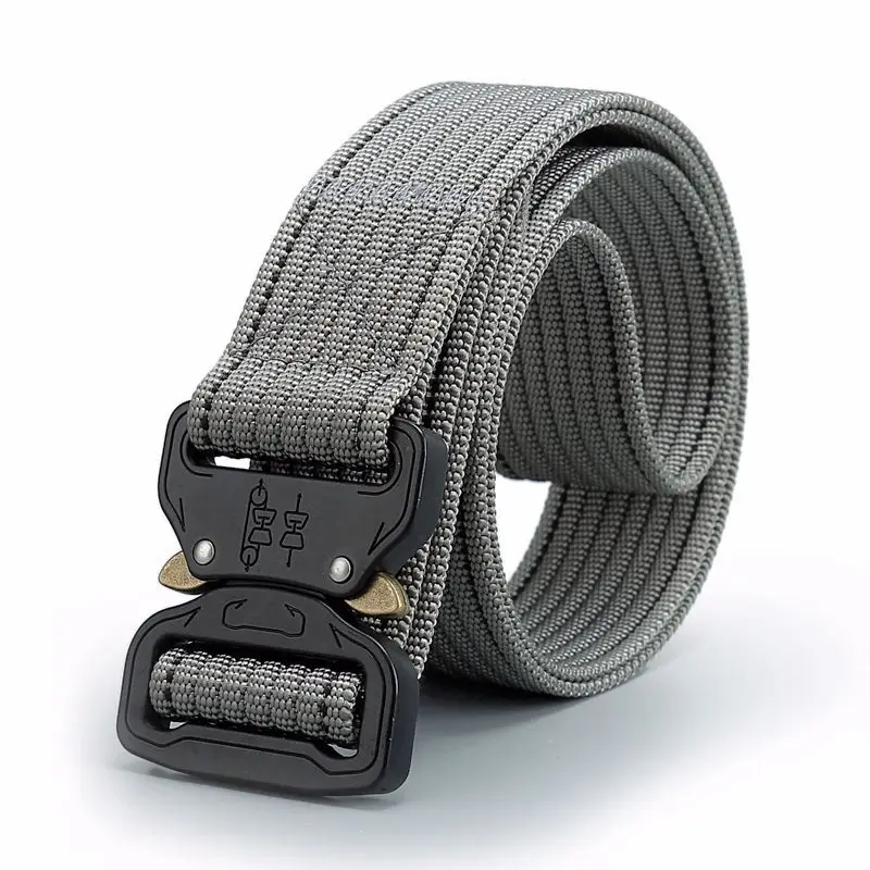 Gray Belt Унисекс тактические ремни наивысшего качества Повседневный парусиновый ремень Открытый Сплав пряжка мужской ремень мужской нейлоновый пояс Альпинизм дропшиппинг - Цвет: Gray Belt